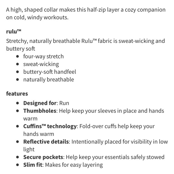 Lululemon Runderful 1/2 Zip - Picture 15 of 15